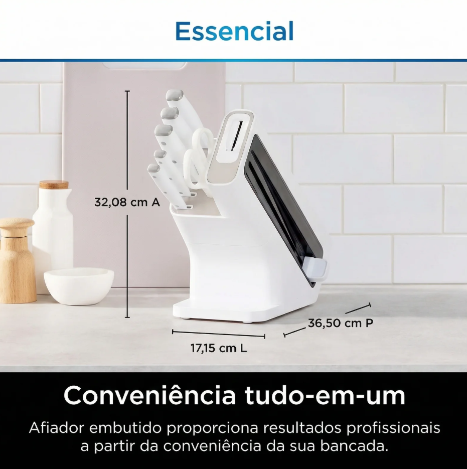 Jogo de Faqueiro com Amolador Semi-Automático