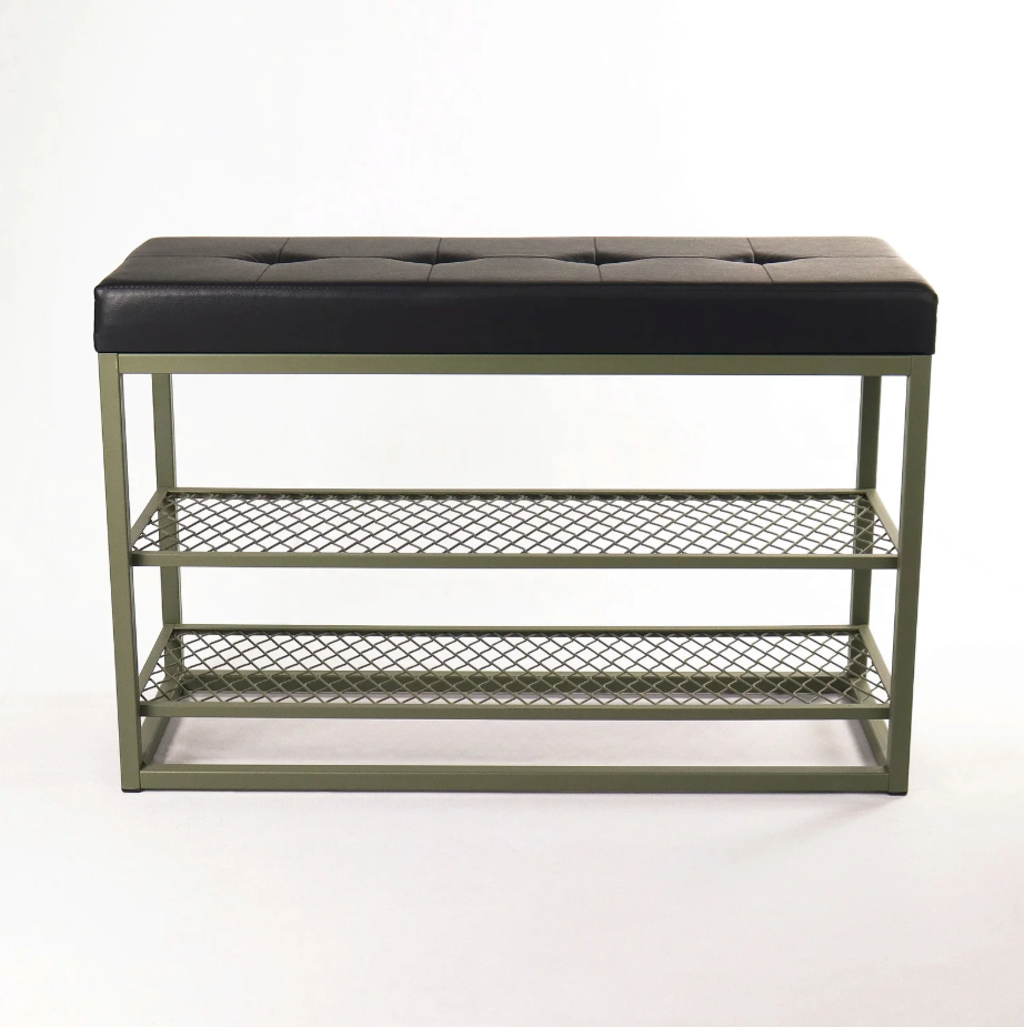 Sapateira Banco Sion Duo - Estofado Preto