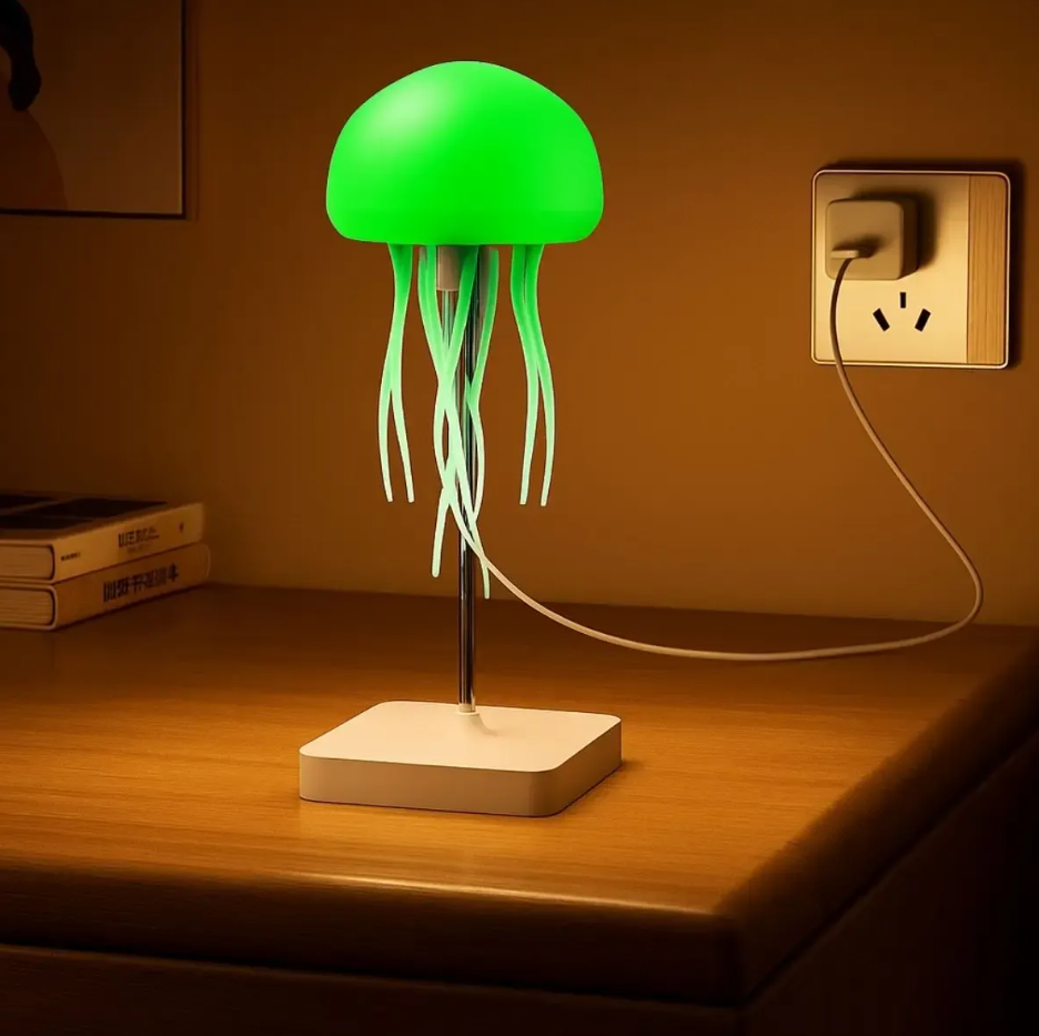 Luminária De Mesa Água-viva Led Decorativa