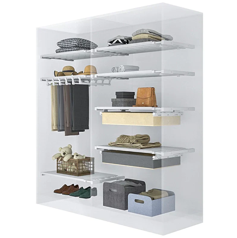 Prateleira Organizadora Ajustável para Armário | Space-Saving Cozinha e Roupeiro – Lumia