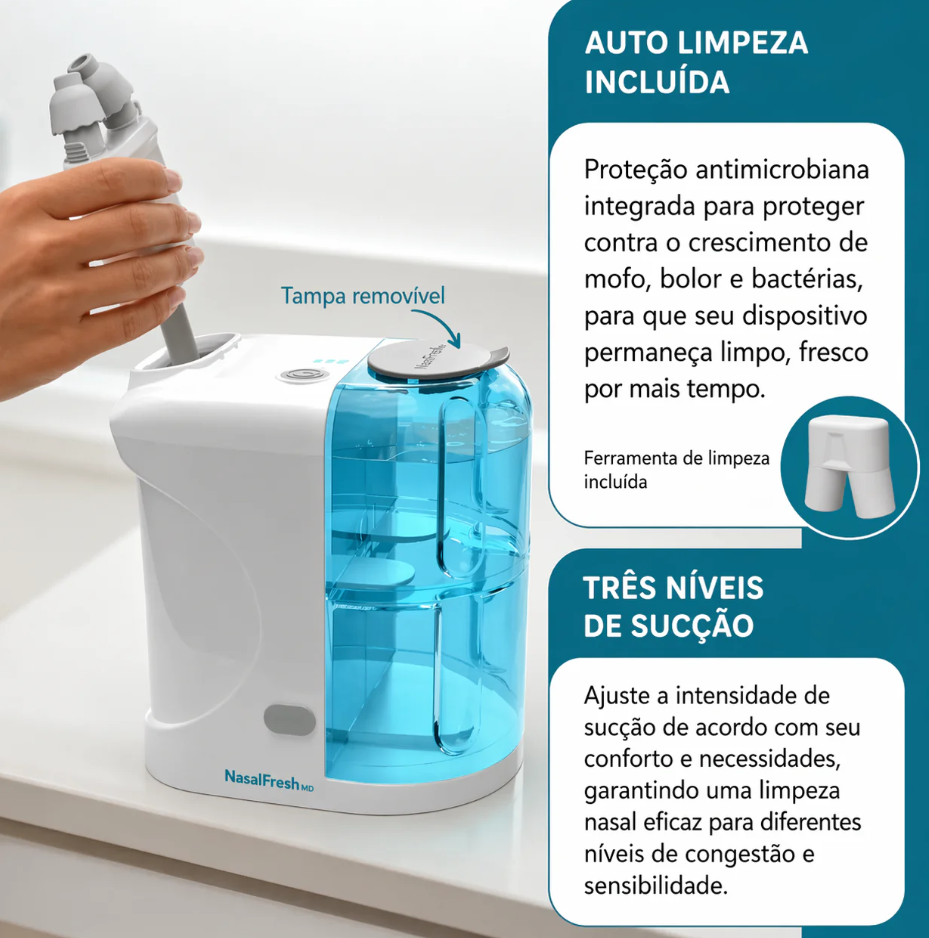Sistema De Irrigação Nasal Nasalfresh Md Com 30 Pacotes De S
