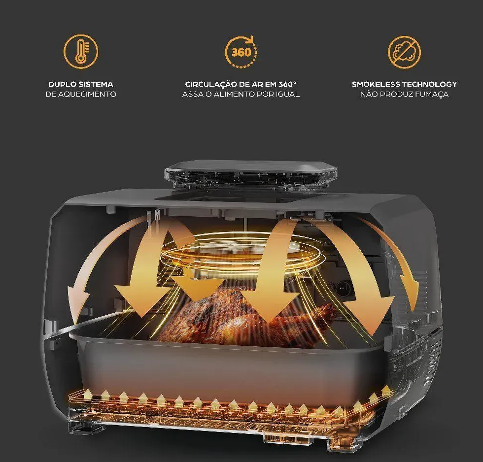 Fritadeira Elétrica Wap Barbecue Digital 10l 220v