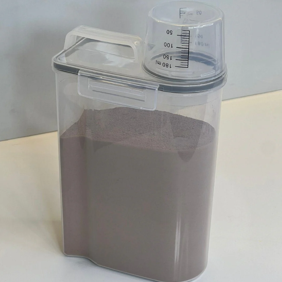 Kit 4 Potes Herméticos Porta Mantimento com Copo Medidor 2,5 Litros