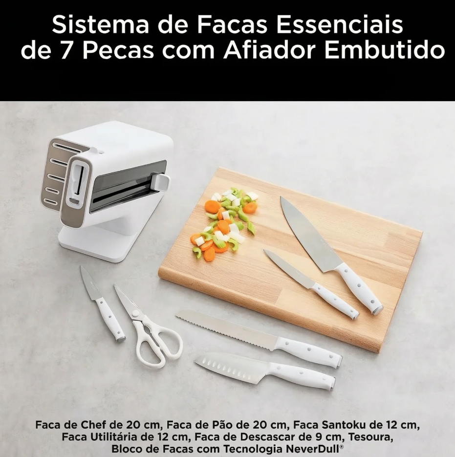Jogo de Faqueiro com Amolador Semi-Automático