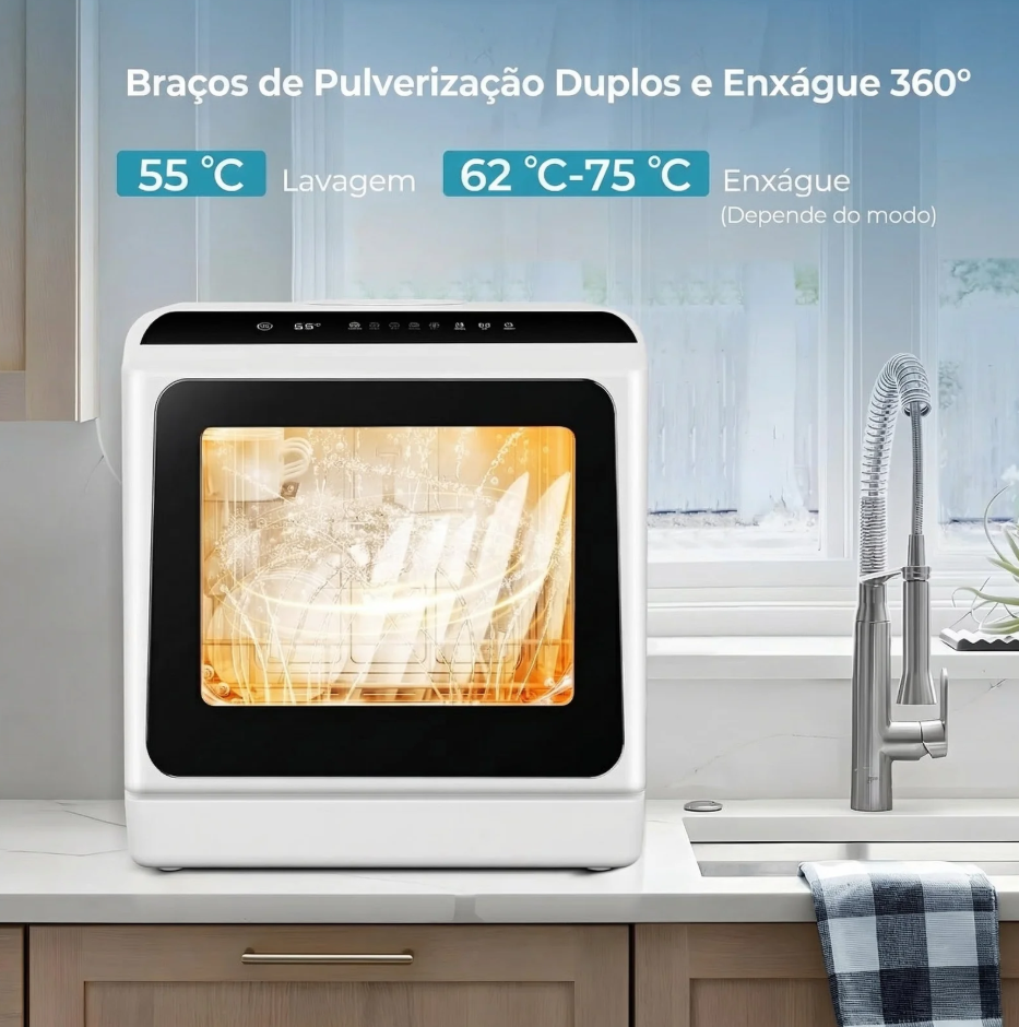 Lava-Louças Portátil de Bancada Ecowasher