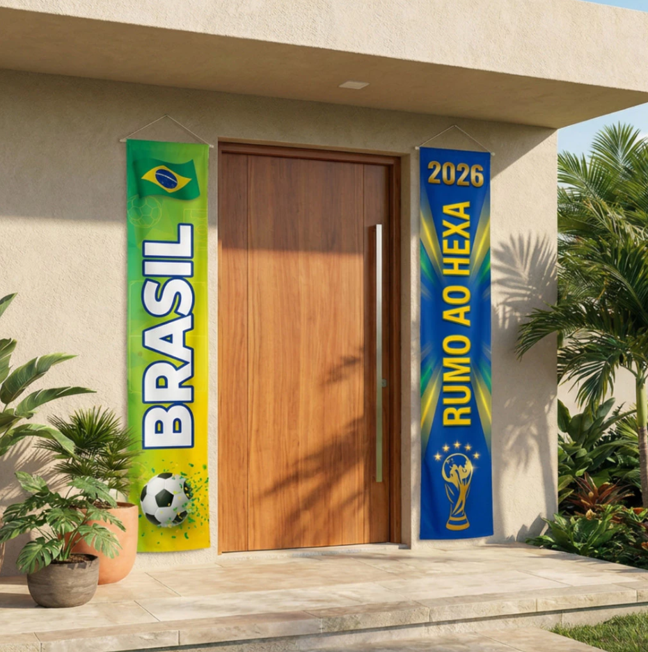 Faixas Premium Brasil Decoração Unica Exclusiva Peças Painel Vertical Copa 2026