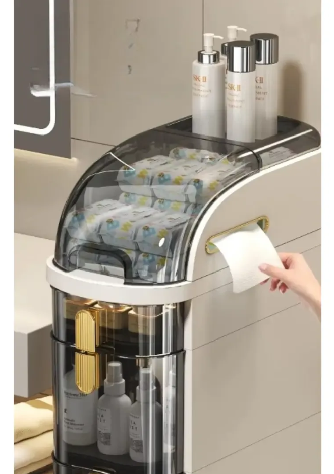 Gaveteiro Organizador FlexMove™  Multiuso com Rodinhas para Banheiro, Quarto, Cozinha e Lavanderia
