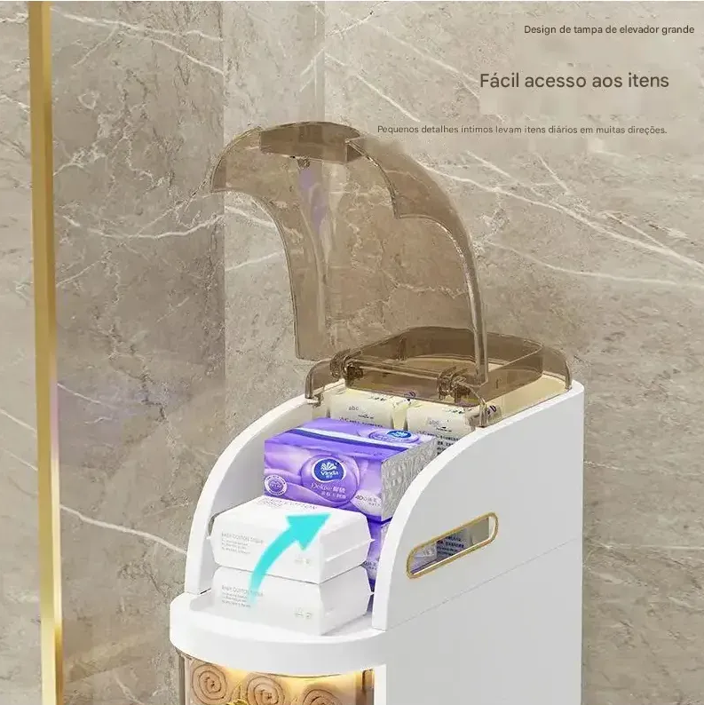 Gaveteiro Organizador FlexMove™  Multiuso com Rodinhas para Banheiro, Quarto, Cozinha e Lavanderia