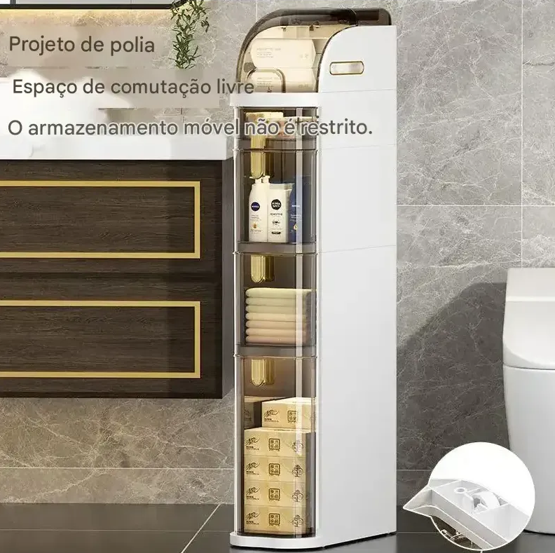 Gaveteiro Organizador FlexMove.™ Multiuso com Rodinhas para Banheiro, Quarto, Cozinha e Lavanderia